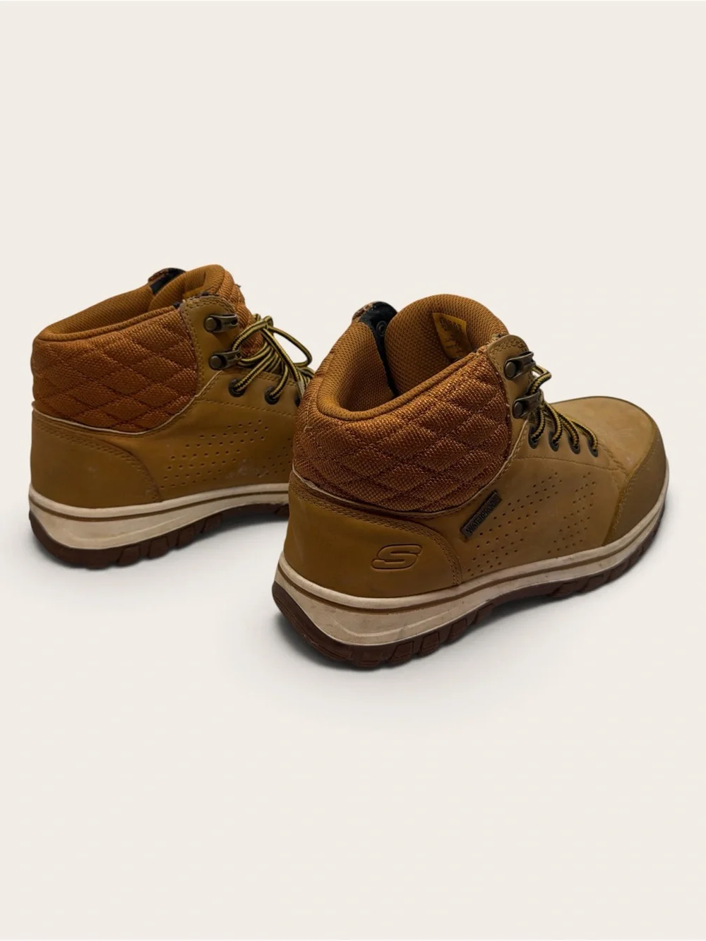 Skechers Men's Tan and Brown Lace-Up Work Boots
